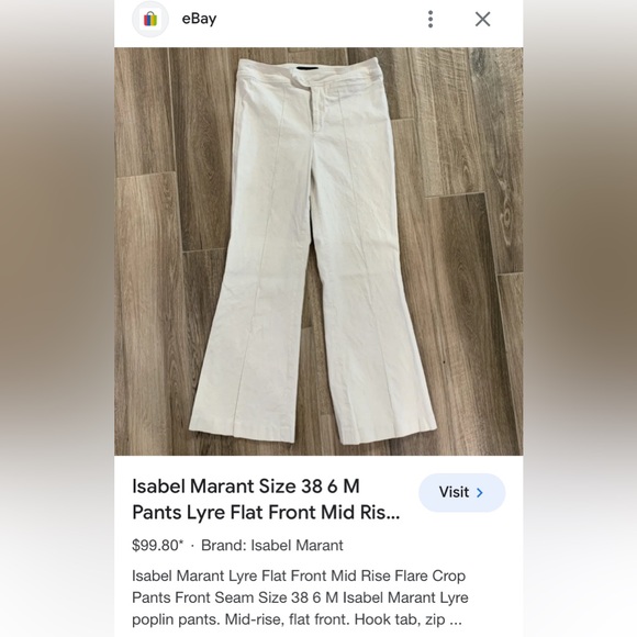 REDUED!!!Isabel Marant wide leg, bell bottom denim jeans! Col. Ice blue Size 6 - Picture 15 of 17